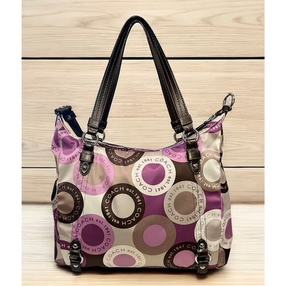 Y2K Coach F17582 Alexandra Snap Head Print Convertible Bag & Wristlet - Picture 3 of 14